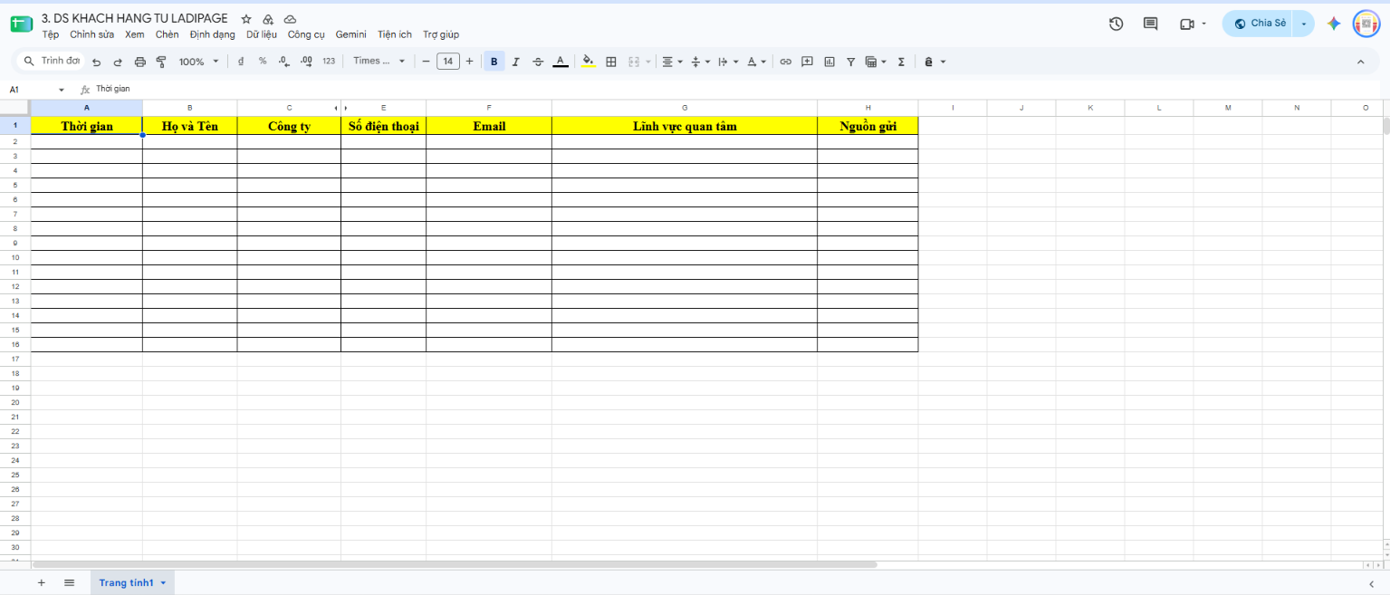 Google Sheets Lead Management